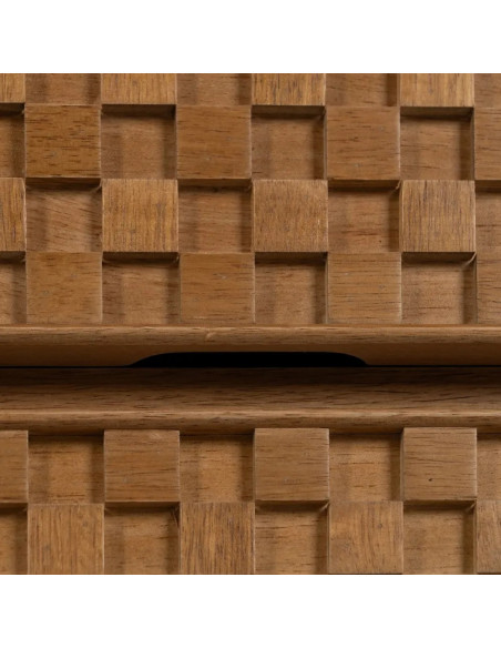 Commode 6 tiroirs aux façades de damier