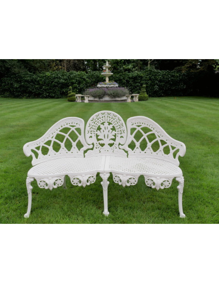 Banc de jardin baroque en aluminium
