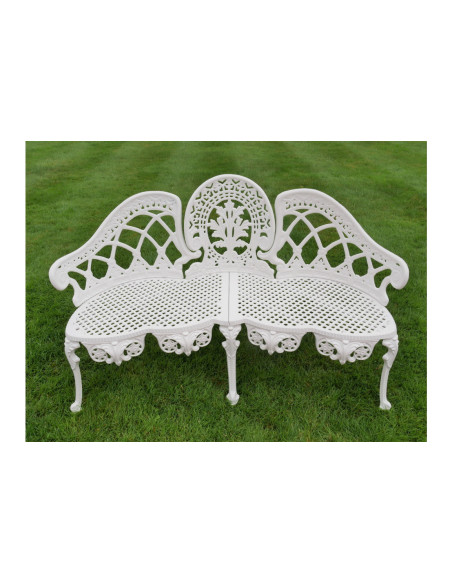 Banc de jardin baroque en aluminium