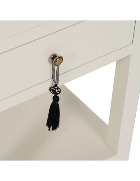 Chevet style chinois 2 tiroirs et étagère