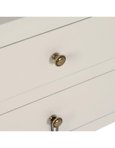 Chevet style chinois 2 tiroirs et étagère