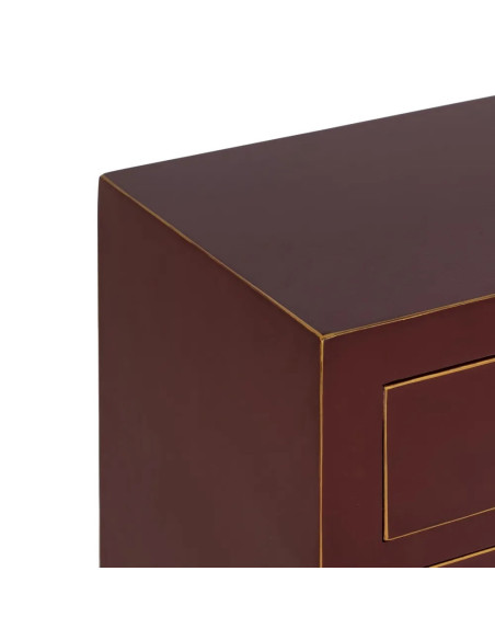 Chevet style chinois 2 tiroirs et étagère