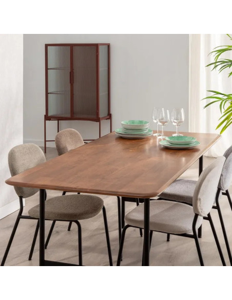Table de salle à manger en bois et métal Lagom