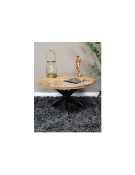 Table basse de salon avec piètement étoile