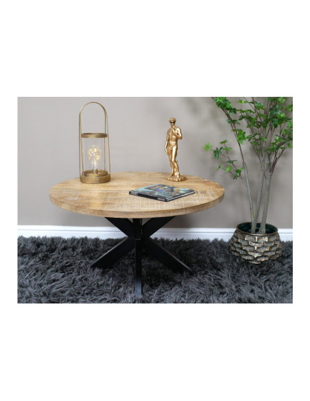 Table basse de salon avec piètement étoile