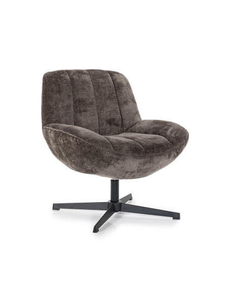 Fauteuil rotatif en velours Derby