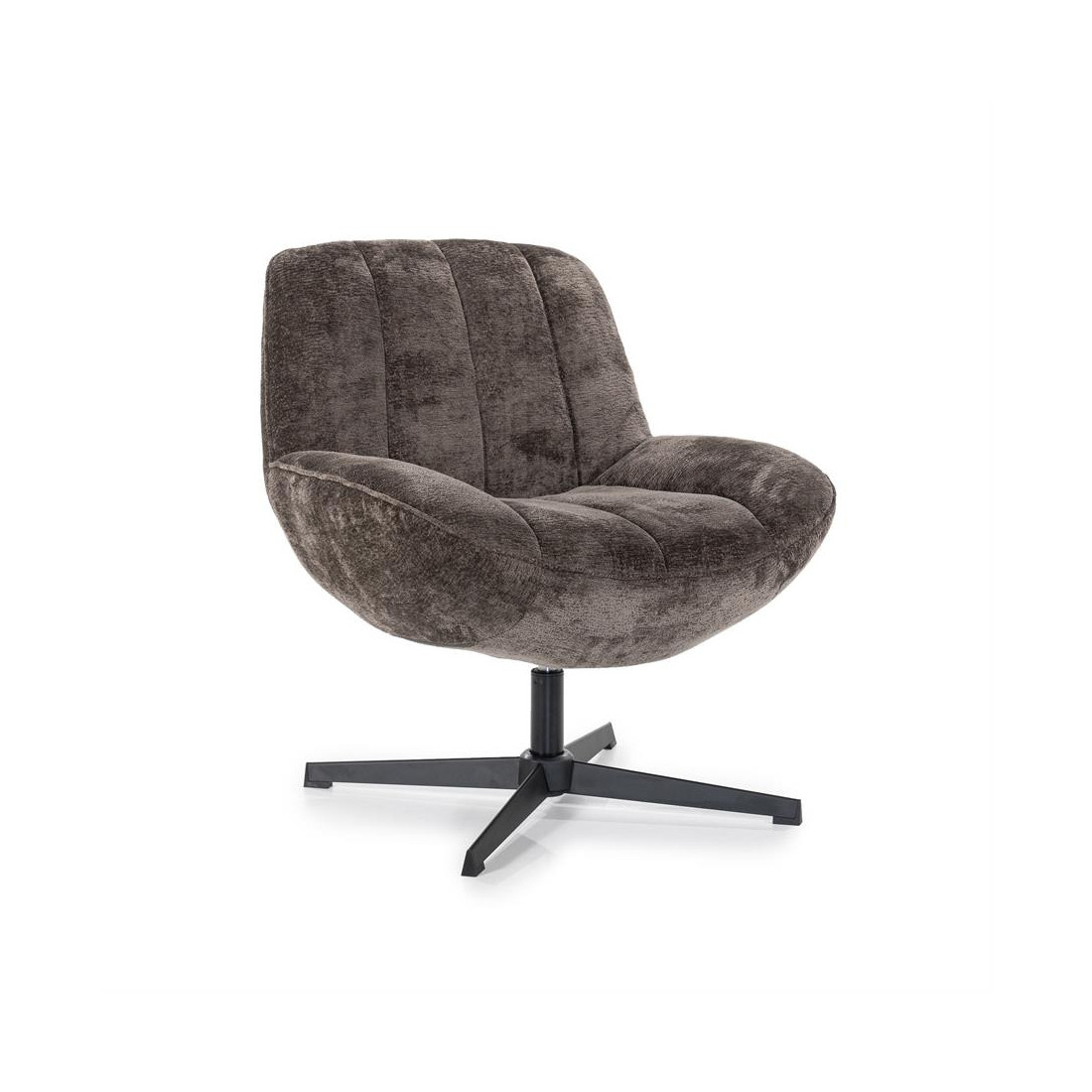 DAYALANE Fauteuil Pivotant 360° En Velours Rose - Chaise Coiffeuse Rembourrée Réglable