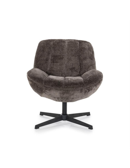 Fauteuil rotatif en velours Derby