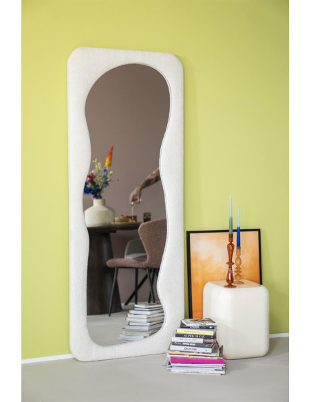 Miroir mural organique tissu effet bouclettes