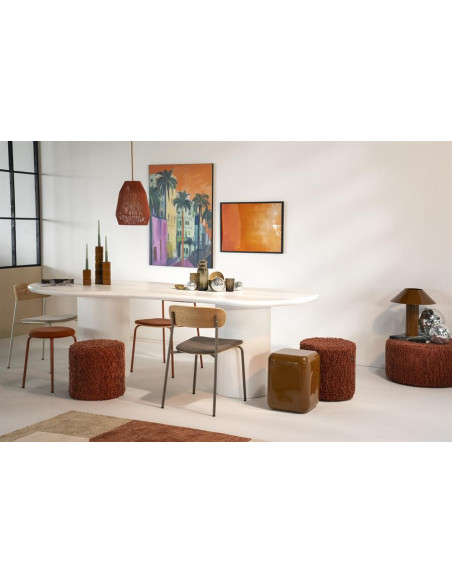 Table à manger forme organique en magnésium et fibre de verre Seki