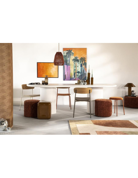 Grande table organique en magnésium et fibre de verre Seki 250 cm