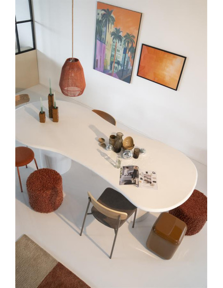 Grande table organique en magnésium et fibre de verre Seki 250 cm