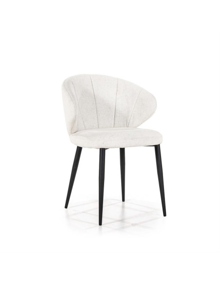 Chaise de repas en tissu et métal Fleur