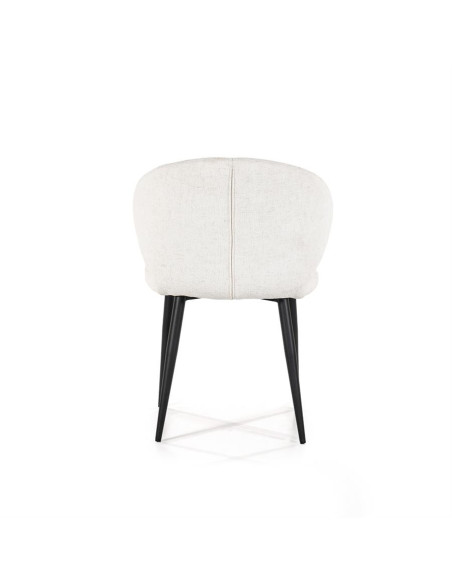 Chaise de repas en tissu et métal Fleur