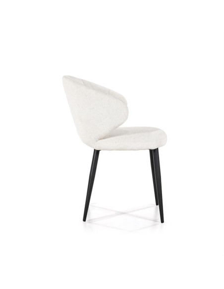 Chaise de repas en tissu et métal Fleur