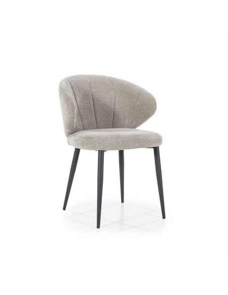 Chaise de repas en tissu et métal Fleur