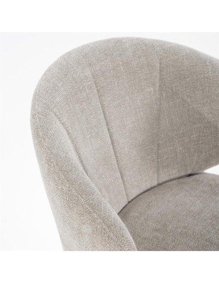 Chaise de repas en tissu et métal Fleur