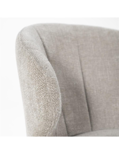 Chaise de repas en tissu et métal Fleur