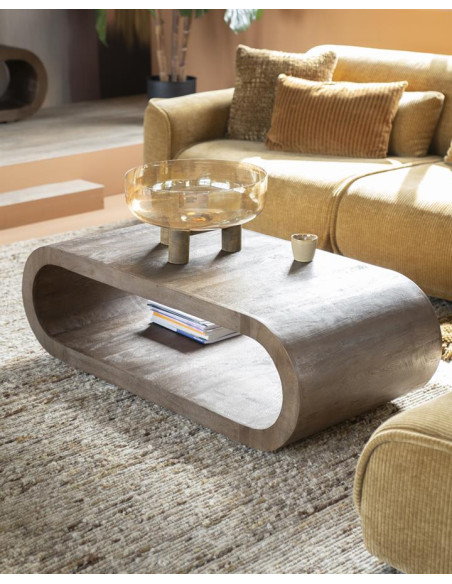 Table basse contemporaine en bois Elora