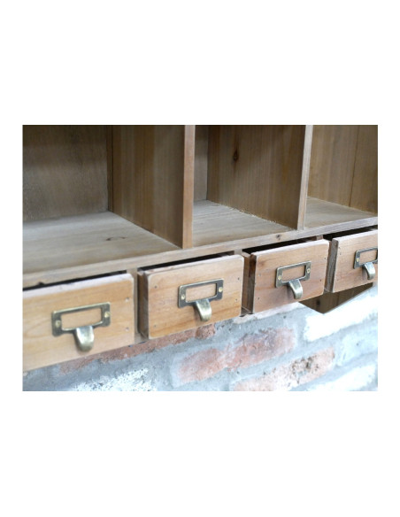 Etagère murale multi compartiments avec patères