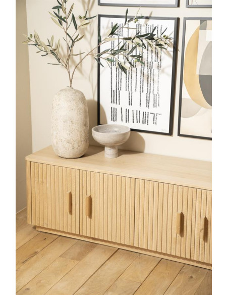 Grand meuble TV en chêne Rosenborg 224 cm