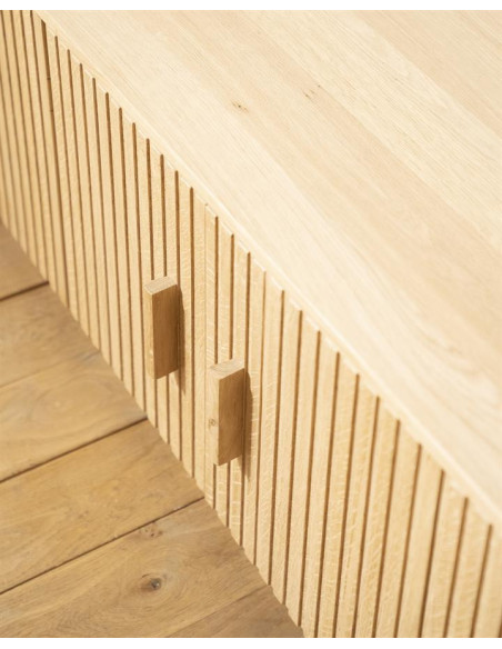 Grand meuble TV en chêne Rosenborg 224 cm