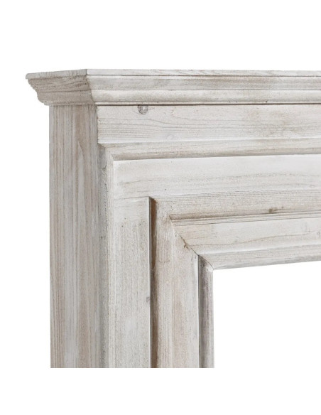 Manteau de cheminée patine blanchie