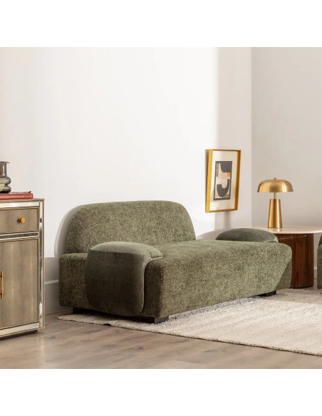 Canapé Design en tissu vert olive