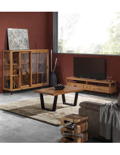 Meuble TV avec tiroirs bois... 2