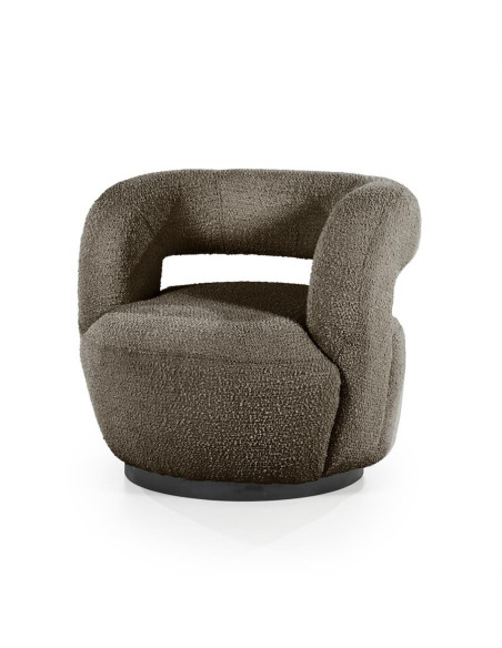 Fauteuil lounge rotatif moumoute Sharon