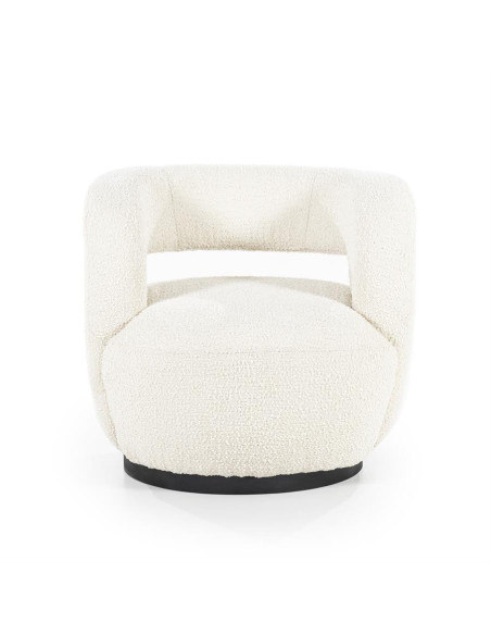Fauteuil lounge rotatif moumoute Sharon