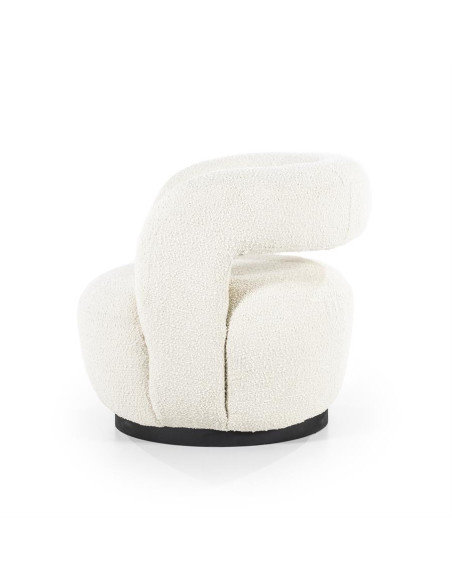 Fauteuil lounge rotatif moumoute Sharon