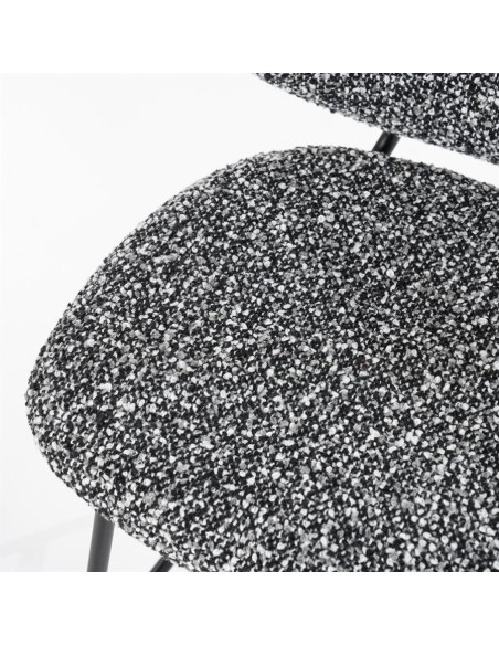 Tabouret de bar en tissu et métal Jon