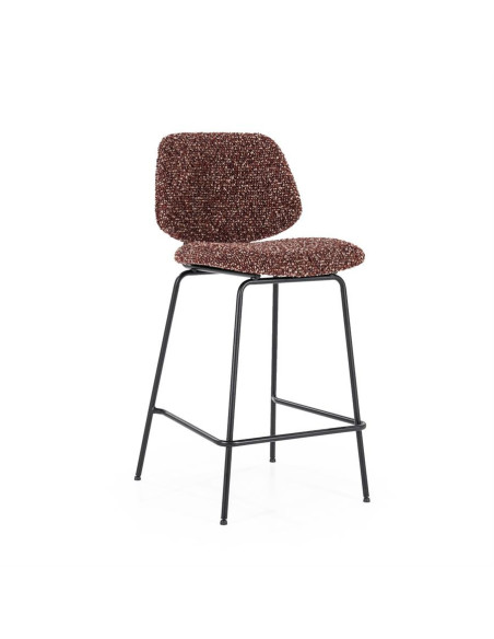 Tabouret de bar en tissu et métal Jon