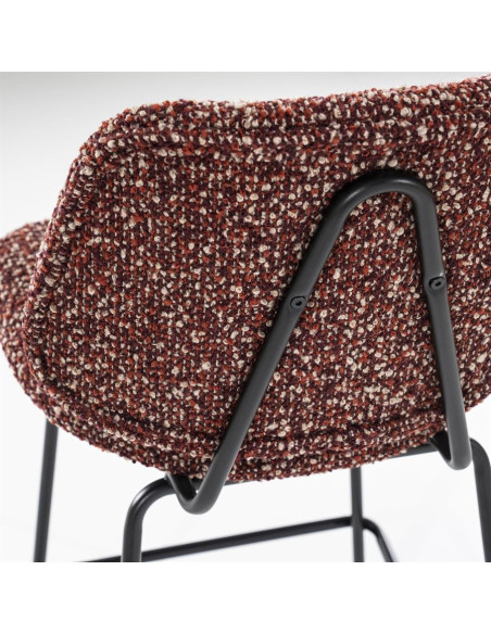 Tabouret de bar en tissu et métal Jon