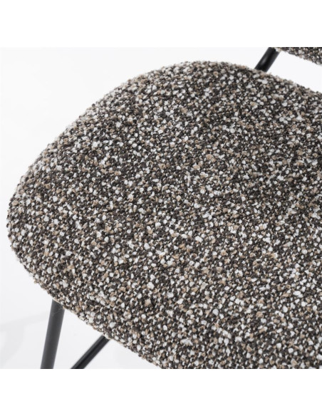 Tabouret de bar en tissu et métal Jon