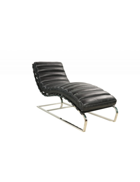 Fauteuil chaise longue en cuir Relax
