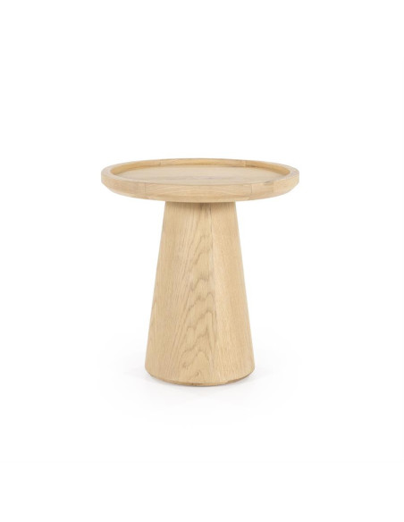 Table basse ronde en chêne clair Leia