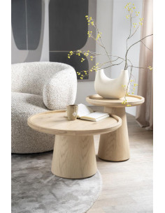Table basse ronde en chêne...