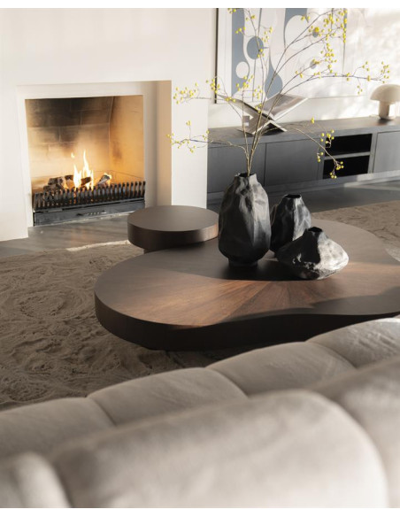 Table basse organique trois pieds Bobbie 150 cm