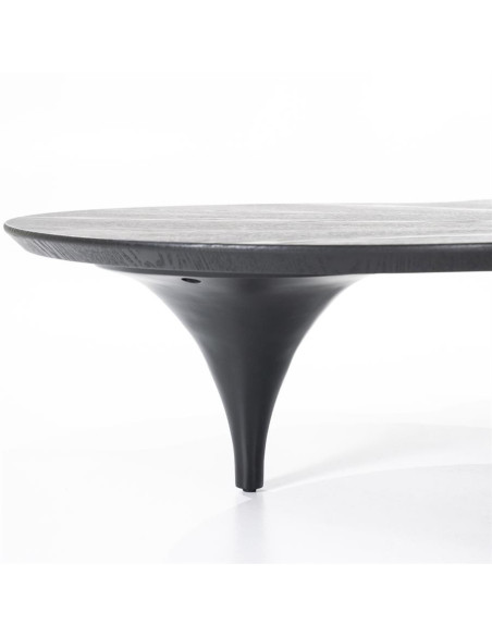 Grande table basse de salon arrondie Fay 162 cm