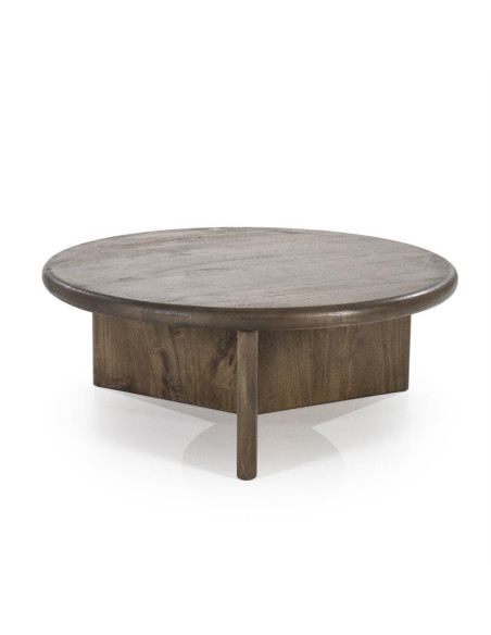 Table basse ronde en acacia Leoti