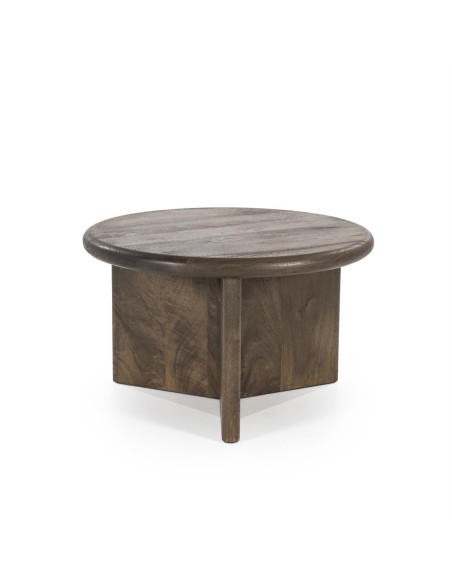 Table basse ronde en acacia Leoti