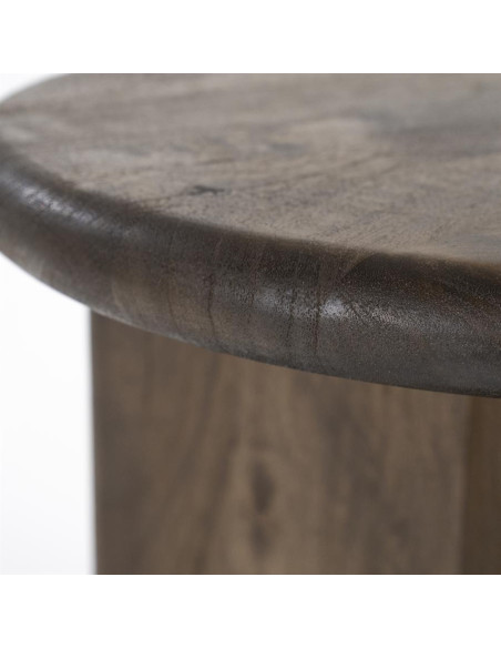 Table basse ronde en acacia Leoti