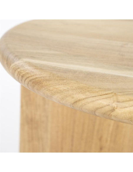 Table basse ronde en acacia Leoti