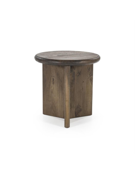 Table d'appoint ronde en acacia Leoti