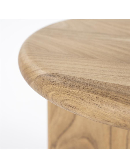 Table d'appoint ronde en acacia Leoti