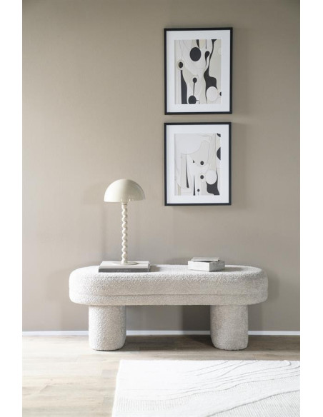Banquette pouf en tissu contemporaine