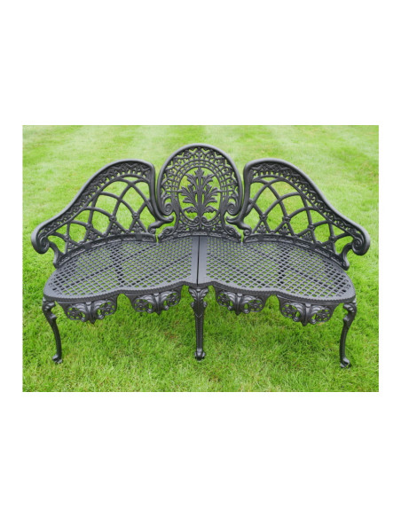 Banc de jardin baroque en aluminium