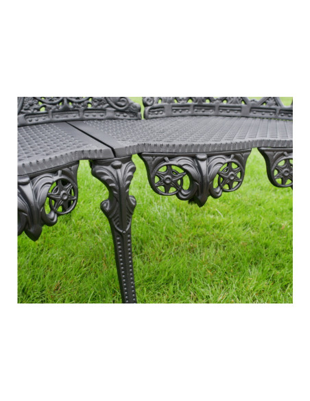 Banc de jardin baroque en aluminium